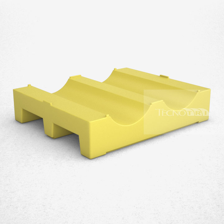 Pallet Plástico PL064 Amarelo - Tecnotri