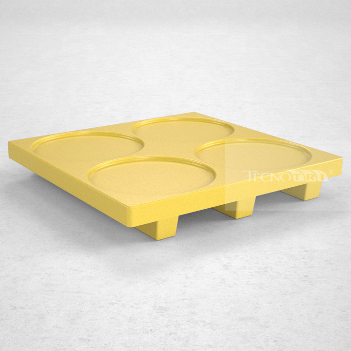 Pallet de Contenção PL009 Amarelo - Tecnotri