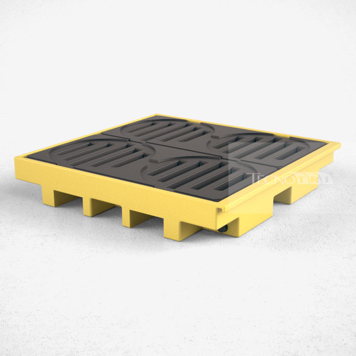 Pallet de Contenção PL042 Amarelo - Tecnotri