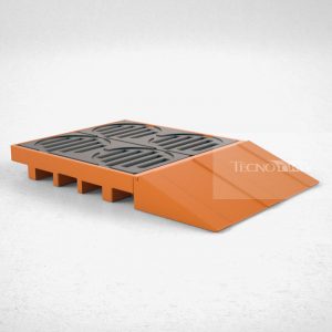 Pallet de Contenção PL042 Laranja com Rampa - Tecnotri