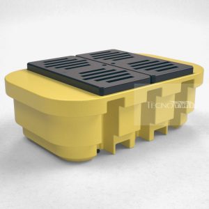 Pallet de Contención IBC, 4 Tambores. 1000 L. PL043