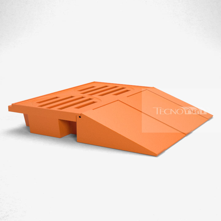 Pallet de Contenção PL054 Laranja com Rampa - Tecnotri
