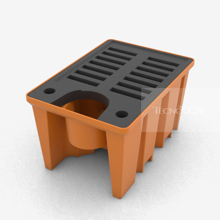 Pallet de Contenção PL062 Laranja Topo - Tecnotri