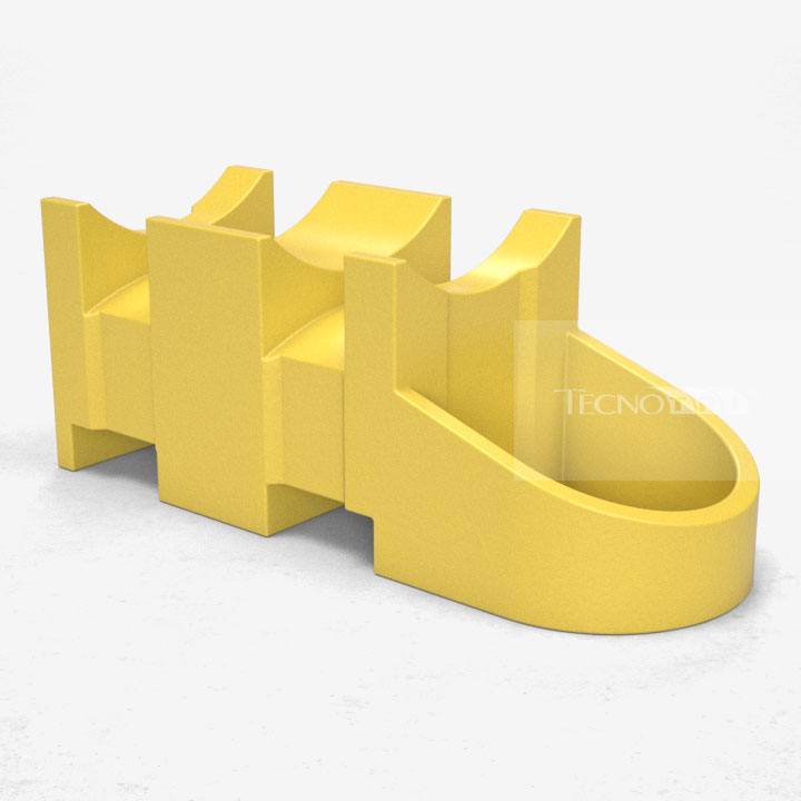 Pallet de Contenção Suporte Cavalete PL045 Amarelo - Tecnotri