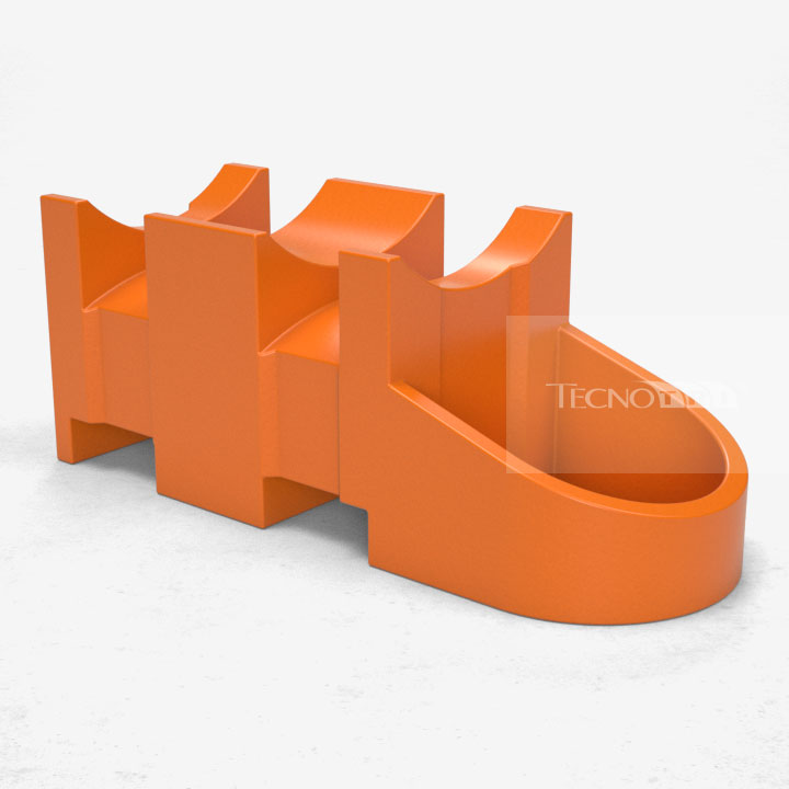 Pallet de Contenção Suporte Cavalete PL045 Laranja - Tecnotri