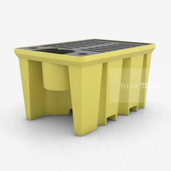 pallet de contenção 1100 litros amarelo