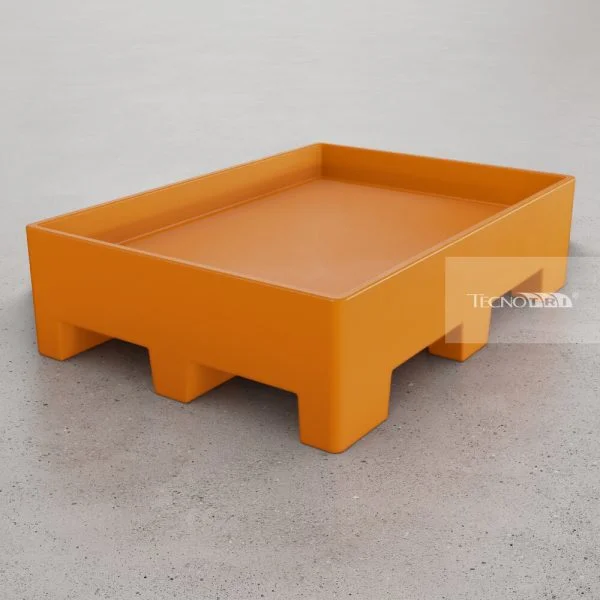 Pallet de contenção. Uso no solo PL077 - 72L - Laranja - Tecnotri