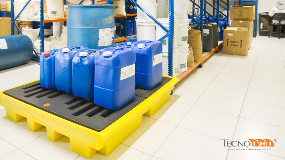 Pallet de Contenção PL042 para Baterias Tecnotri