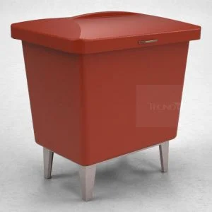 Lixeira com Tampa 220 Litros Tecnotri - Vermelho