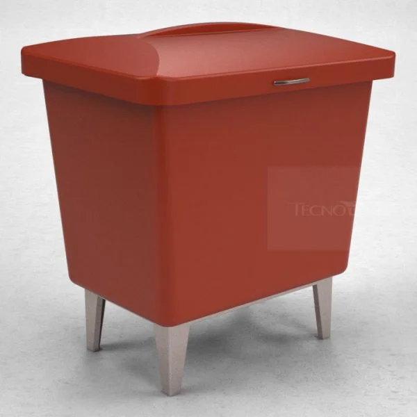 Lixeira com Tampa 220 Litros Tecnotri - Vermelho