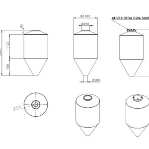 Ficha Técnica Silo Vertical 1380L