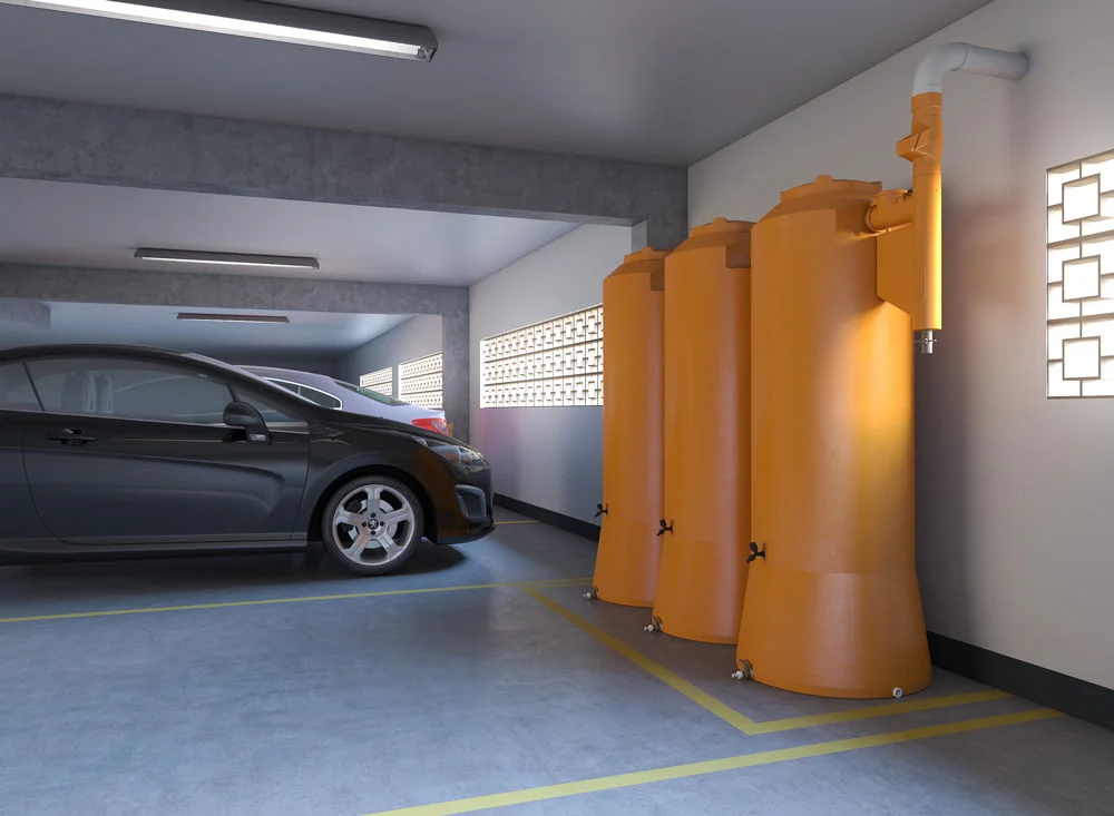 Cisterna Kit Reuso De Agua 750 Garagem 02