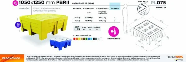 Ficha Técnica Pallet ergonômico PL075