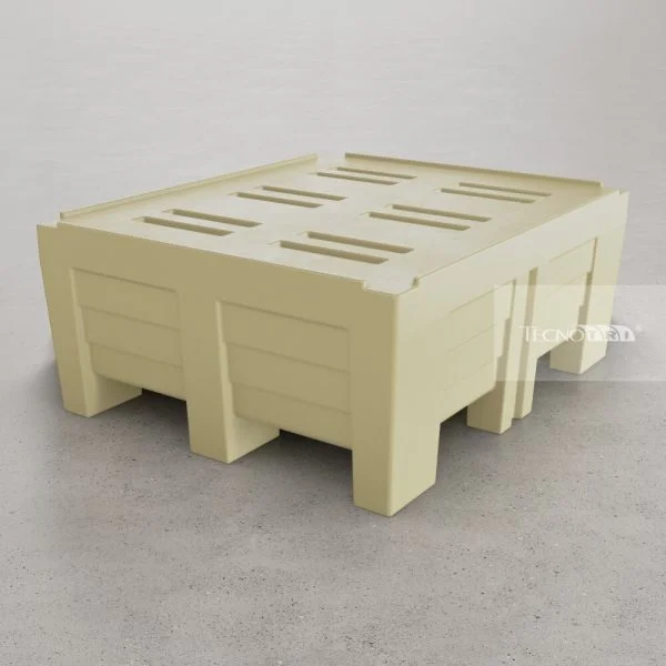 Pallet Plástico 1050x1250 PBRII 50cm Altura. PL075 Pallet Ergonômico - Imagem 3