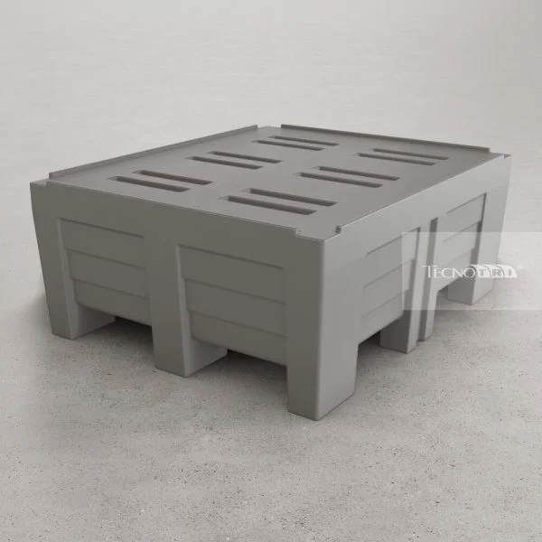Pallet Plástico 1050x1250 PBRII 50cm Altura. PL075 Pallet Ergonômico - Imagem 5
