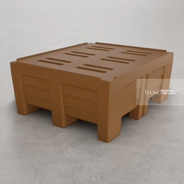 Pallet Plástico 1050x1250 PBRII 50cm Altura. PL075 Pallet Ergonômico - Imagem 7