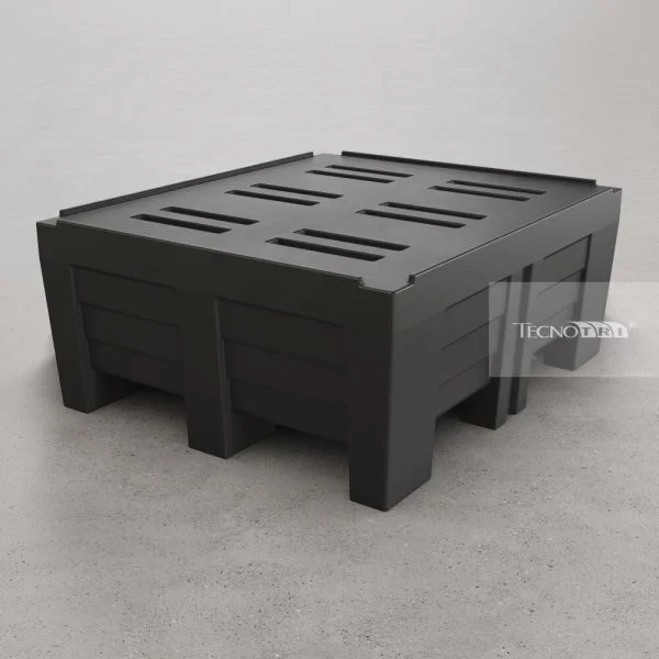 Pallet Plástico 1050x1250 PBRII 50cm Altura. PL075 Pallet Ergonômico - Imagem 9