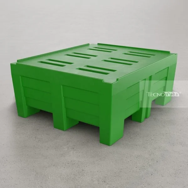 Pallet Plástico 1050x1250 PBRII 50cm Altura. PL075 Pallet Ergonômico - Imagem 10