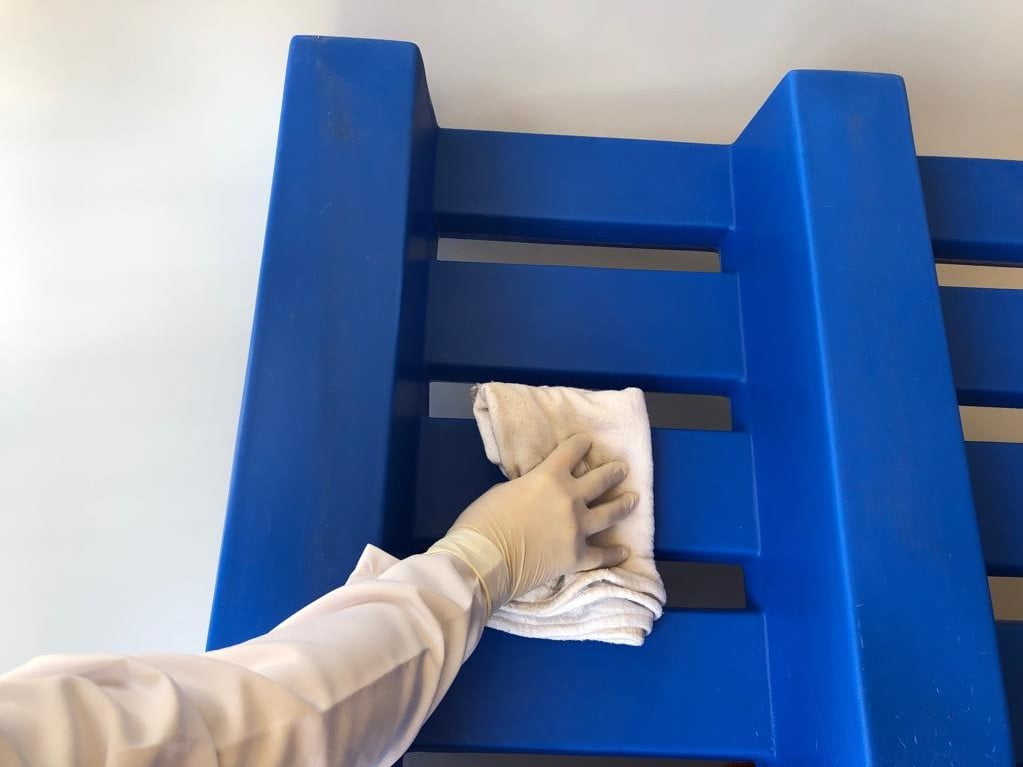 Higienização Pallet Plastico