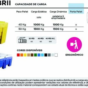 Ficha técnica Pallet ergonômico PL096