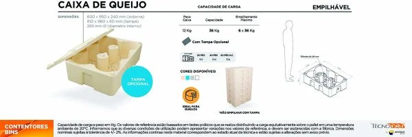 Ficha Técnica Caixa para Queijo