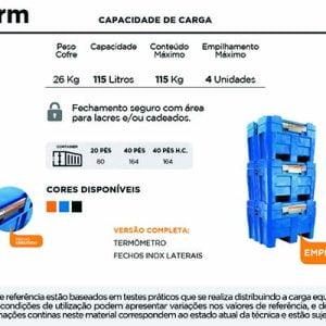Ficha técnica Cofre 115 Térmico Pró-therm