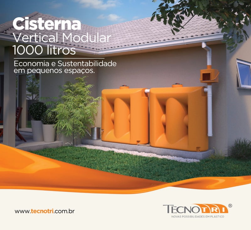 Lançamento!  Cisterna Vertical Modular 1000 Litros