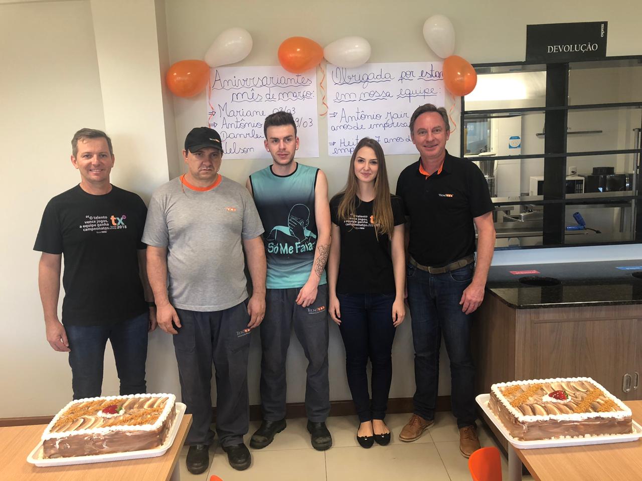 Colaboradores Tecnotri homenageados em Março