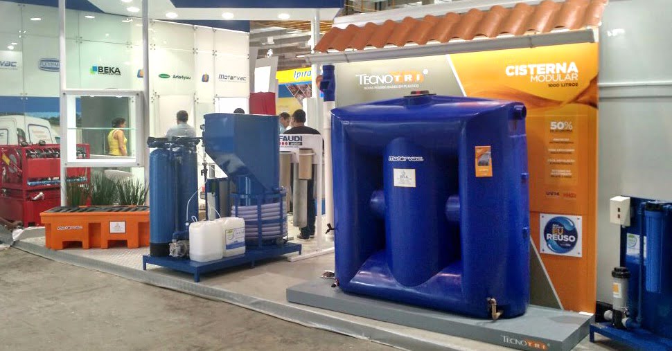 Tecnotri na Expo Postos e Conveniência 2015. Venha Conhecer a Cisterna Modular 1.000 L