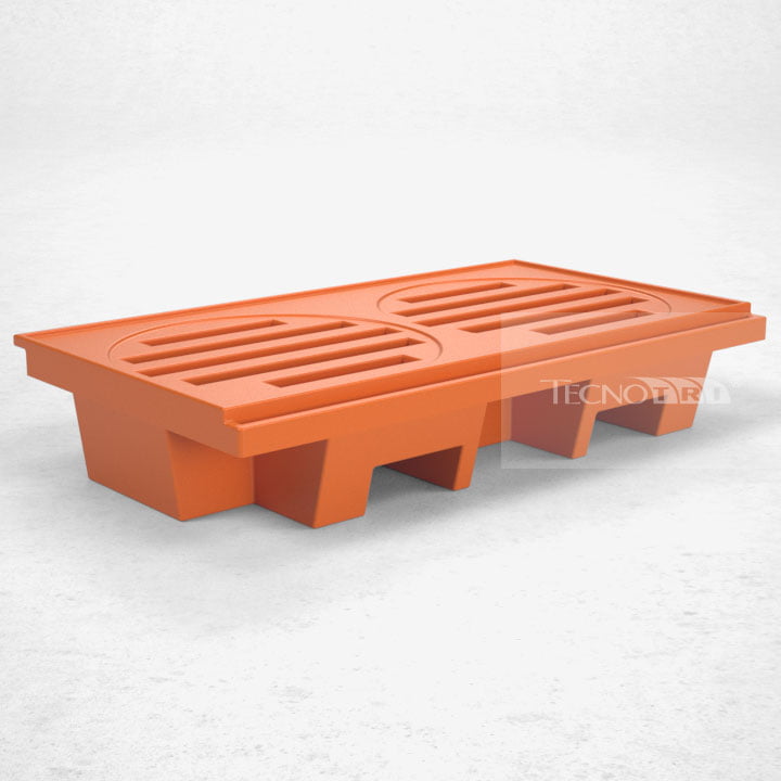 Pallet de Contenção 2 Tambores. 120 L. PL054