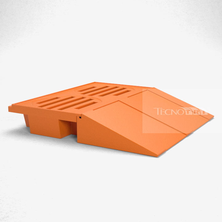 Pallet de Contenção 2 Tambores. 120 L. Com Rampa PL054