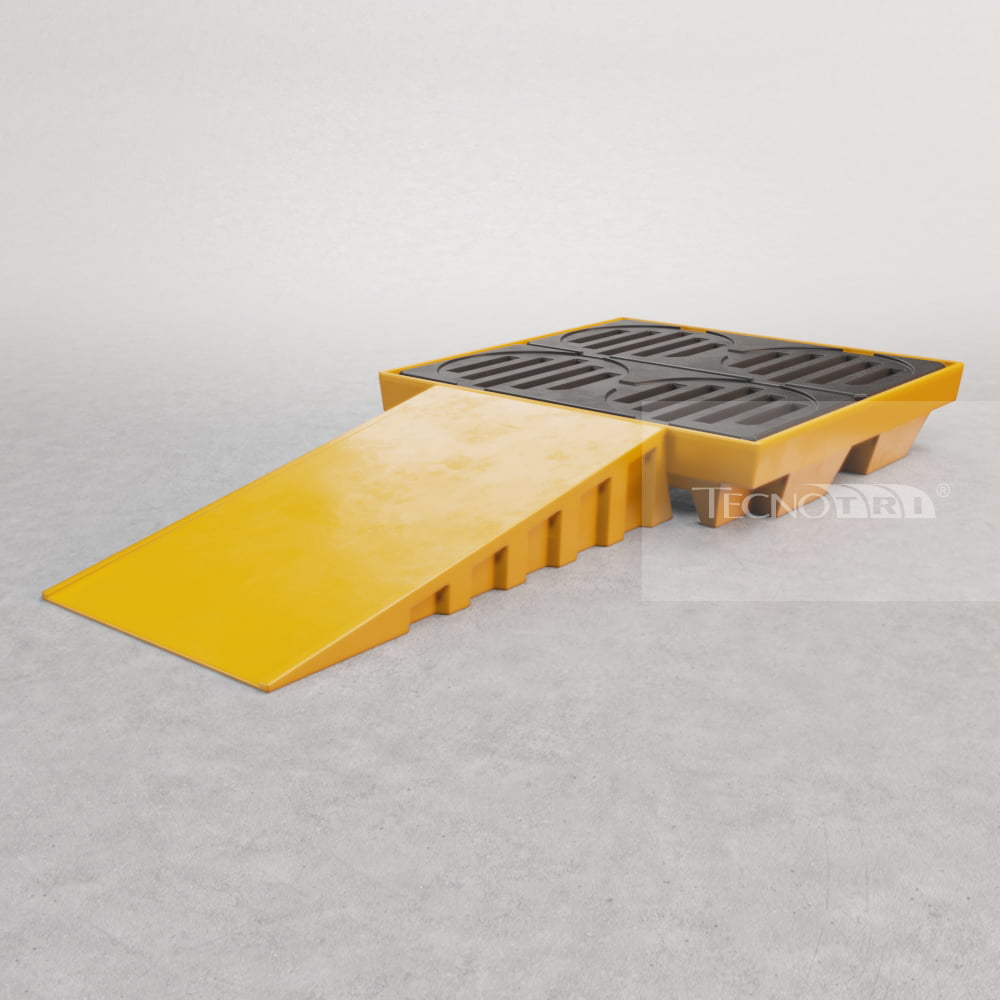 Pallet de Contenção 200 Litros. PL089 com Rampa