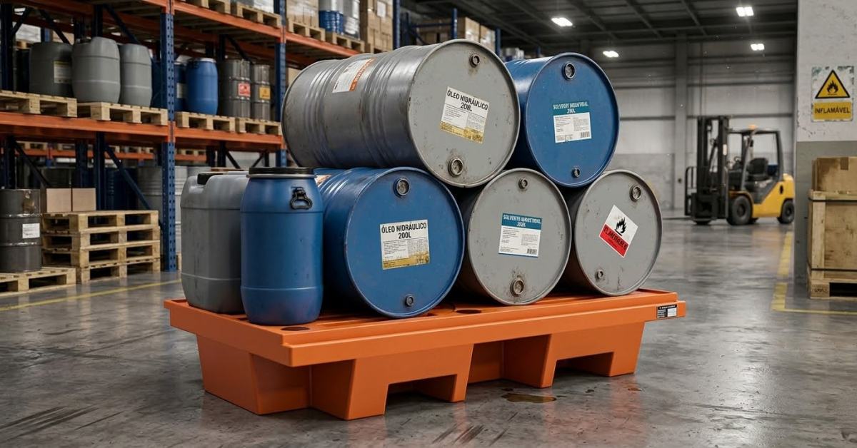 Pallet de contenção: o que é, para que serve e como escolher